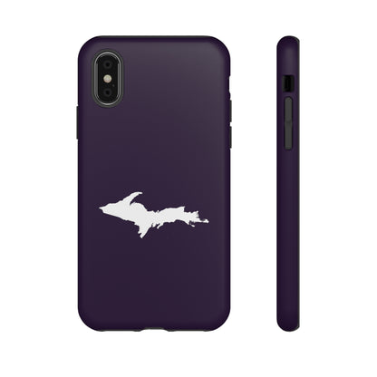 Michigan Upper Peninsula Tough Phone Case (Blackcurrant w/ UP Outline) | Apple iPhone