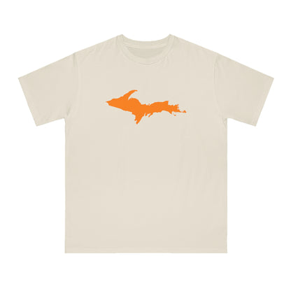 Michigan Upper Peninsula T-Shirt (w/ Orange UP Outline) | Organic Unisex