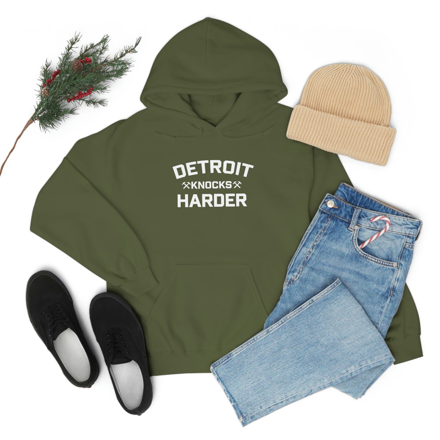 'Detroit Knocks Harder' Hoodie | Unisex Standard