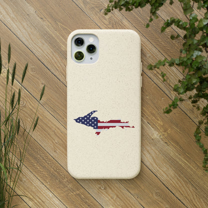 Michigan Upper Peninsula Biodegradable Phone Cases (w/ UP USA Flag Outline) | Apple iPhone