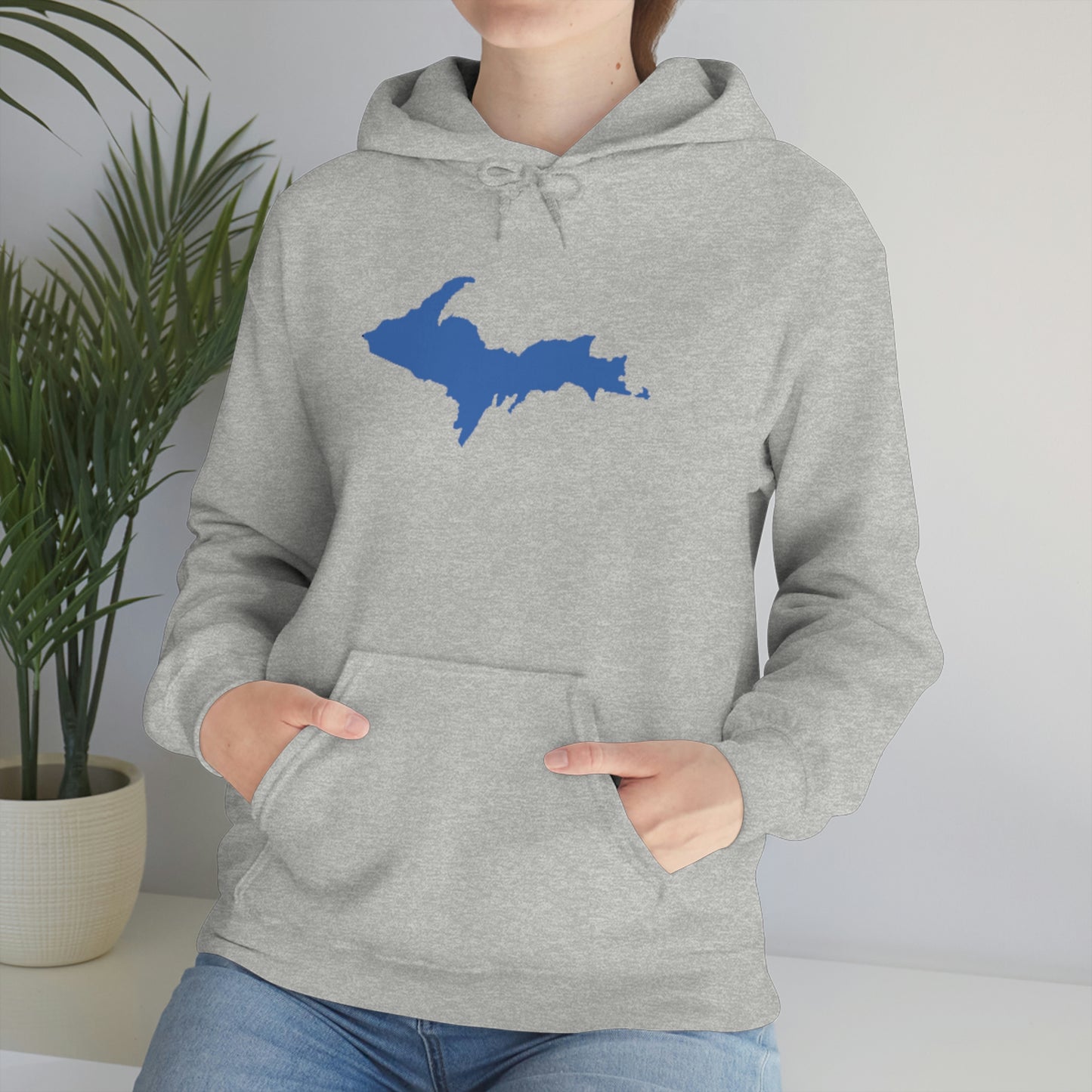 Michigan Upper Peninsula Hoodie (w/ Blue U.P. Outline) | Unisex Standard