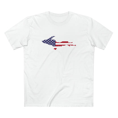 Michigan Upper Peninsula T-Shirt (w/ UP USA Flag Outline) | Men's Heavyweight