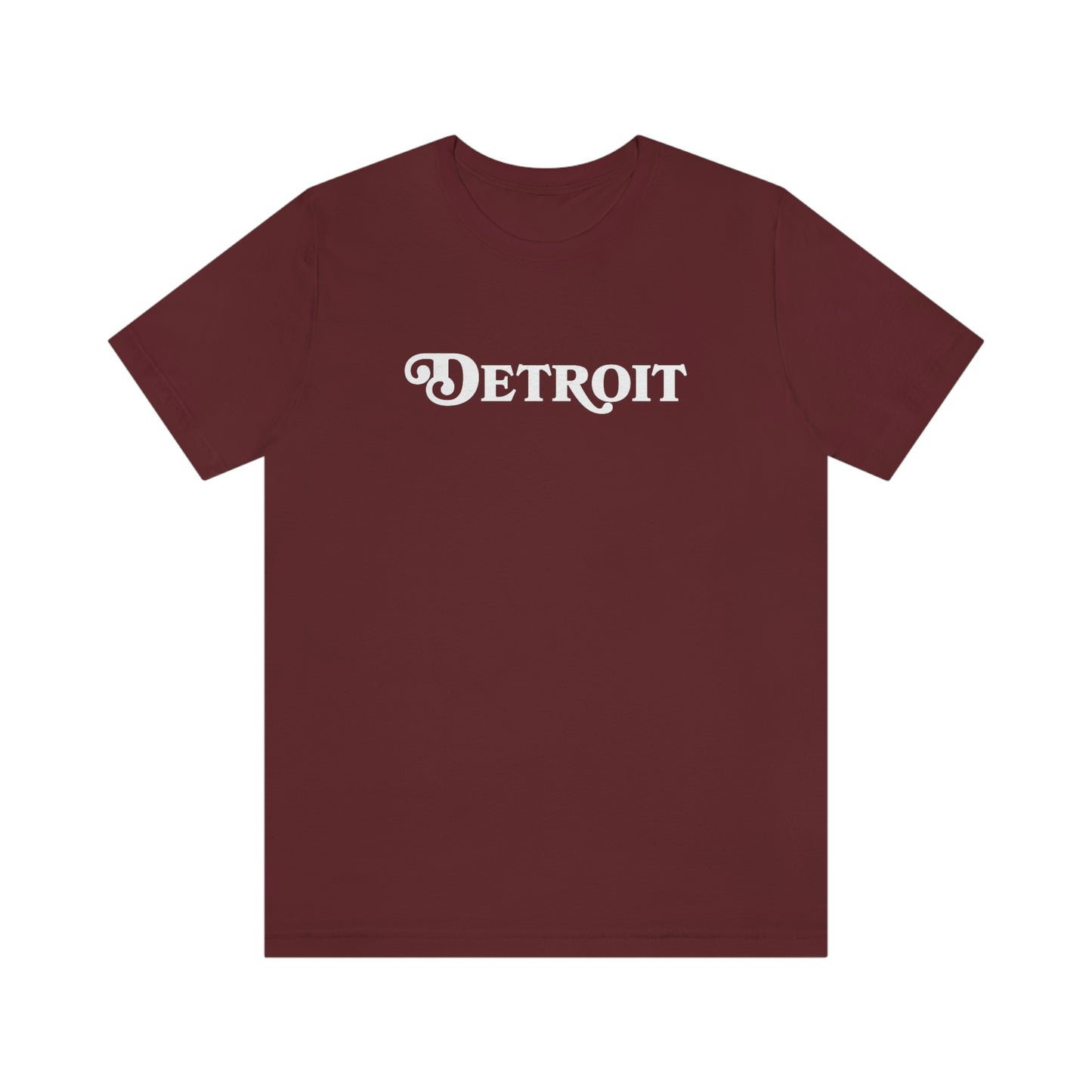 'Detroit' T-Shirt (Sloped Roman Font) | Unisex Standard Fit