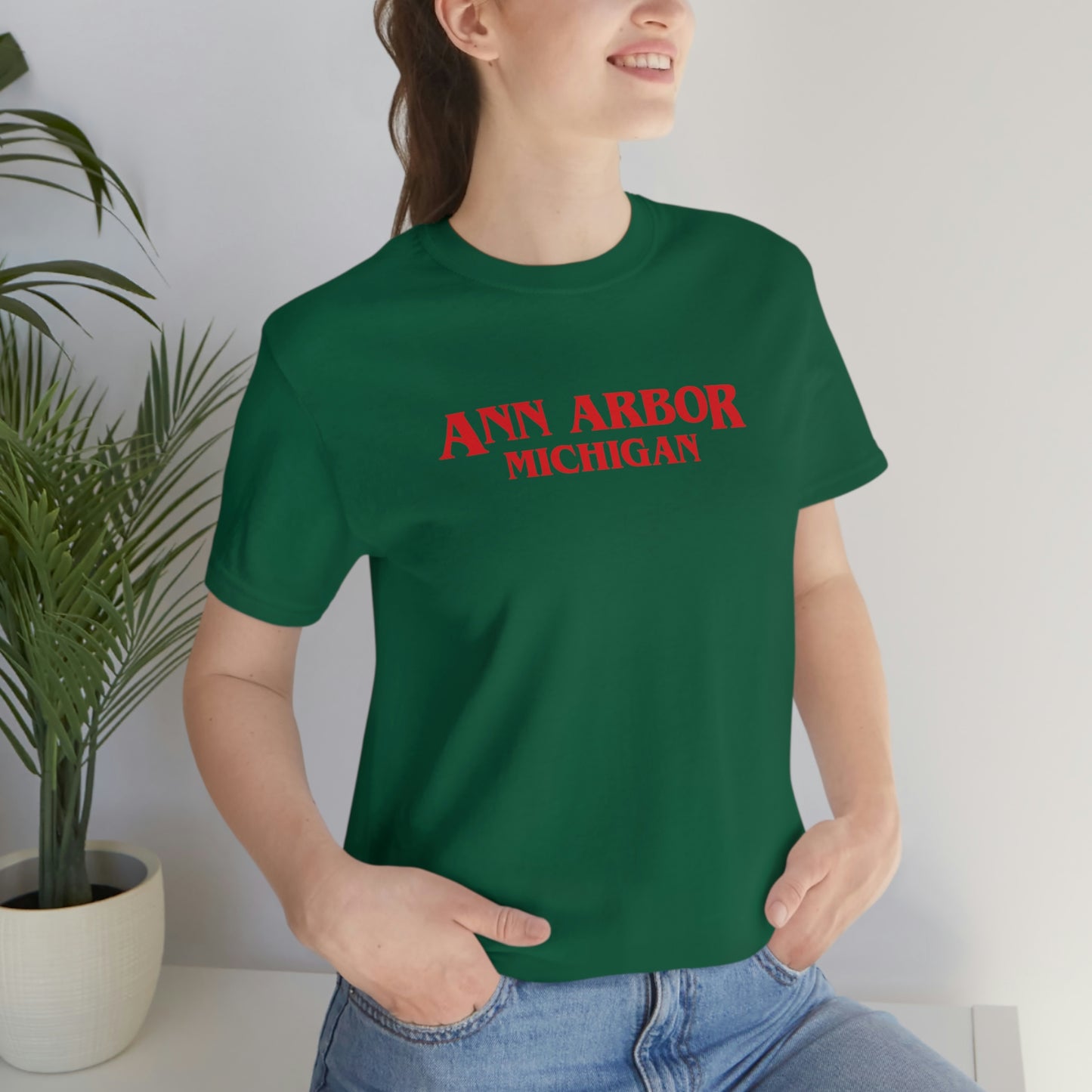 'Ann Arbor Michigan' ' T-Shirt (1980s Drama Parody) | Unisex Standard Fit