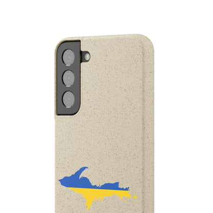 Michigan Upper Peninsula Biodegradable Phone Cases (w/ UP Ukraine Flag Outline) | Samsung Android