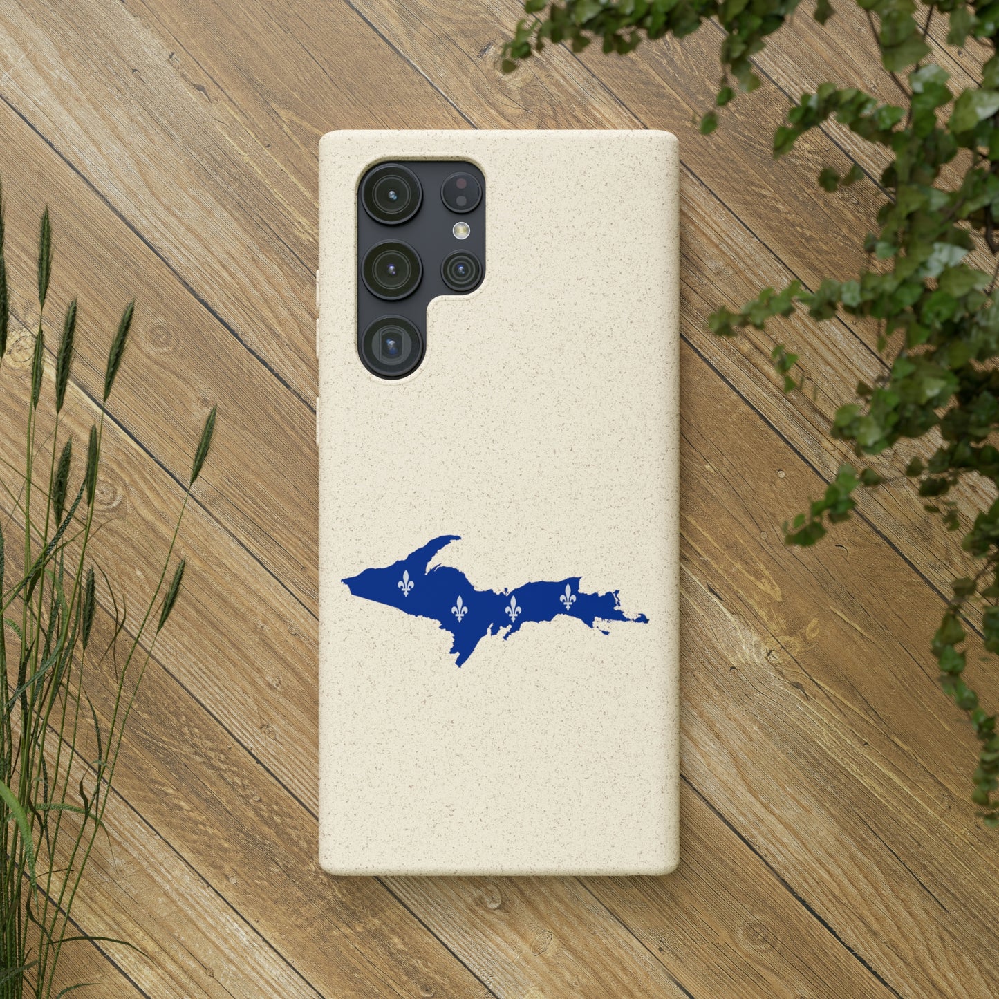 Michigan Upper Peninsula Biodegradable Phone Cases (w/ UP Quebec Flag Outline) | Samsung Android