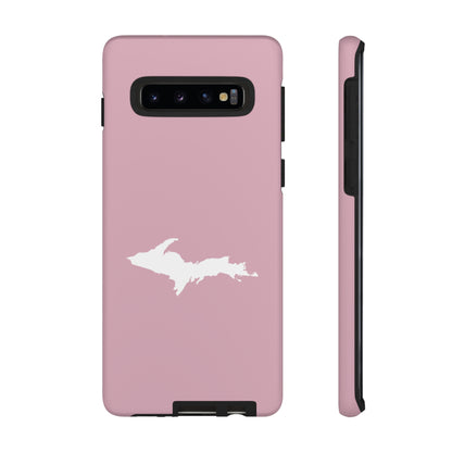 Michigan Upper Peninsula Tough Phone Case (Pink w/ White UP Outline) | Samsung & Pixel Android