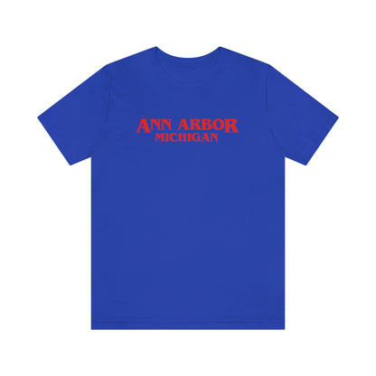 'Ann Arbor Michigan' ' T-Shirt (1980s Drama Parody) | Unisex Standard Fit