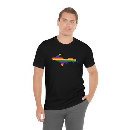 Michigan Upper Peninsula T-Shirt (w/ UP Pride Flag Outline) | Unisex Standard Fit