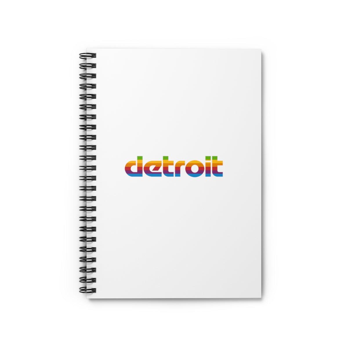 'Detroit' Ruled Spiral Notebook (1980s Pomaceous Computer Parody) - Circumspice Michigan