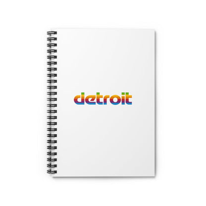 'Detroit' Ruled Spiral Notebook (1980s Pomaceous Computer Parody) - Circumspice Michigan