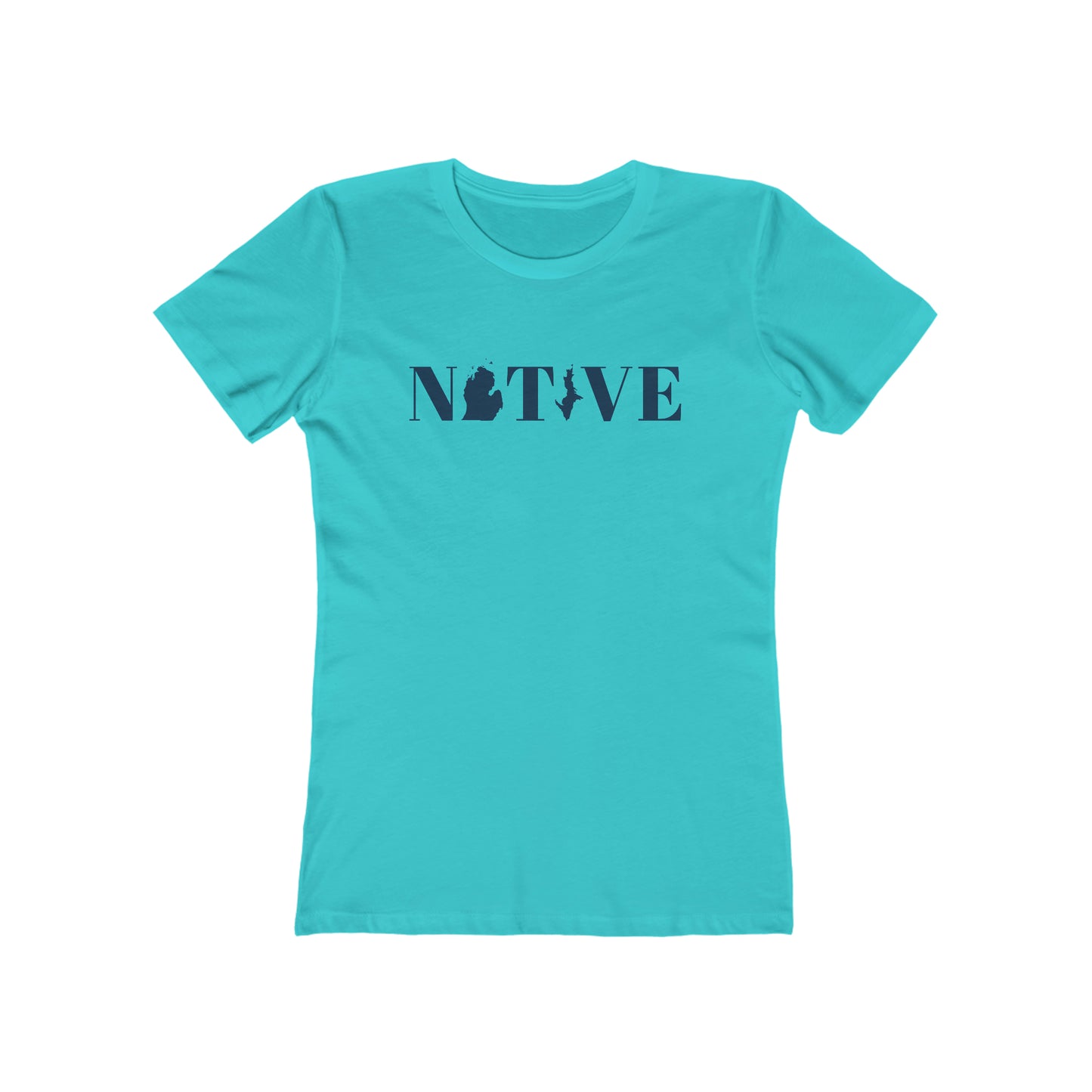 Michigan 'Native' T-Shirt (Didone Font) | Women's Boyfriend Cut