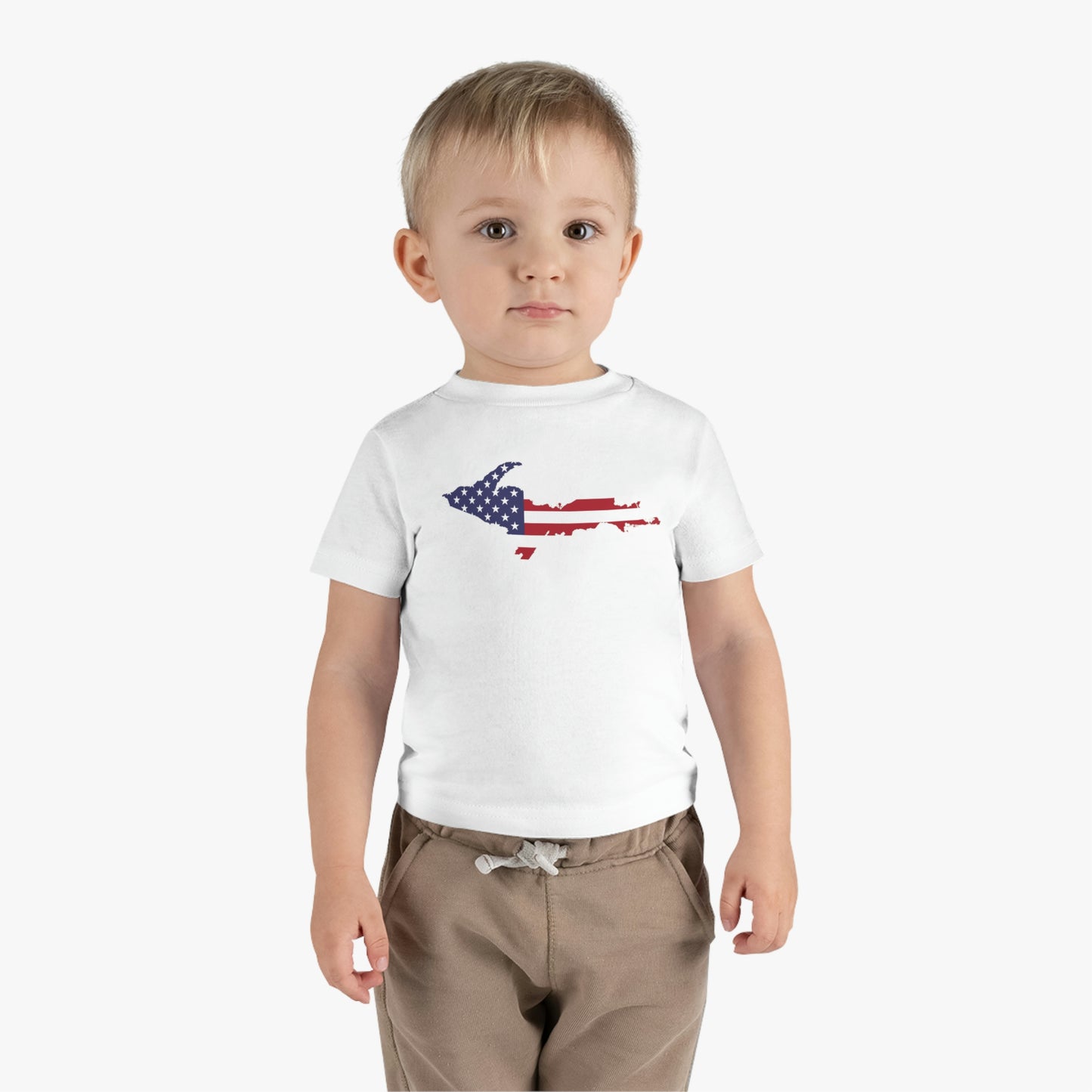 Michigan Upper Peninsula Infant T-Shirt (w/ UP USA Flag Outline) | Short Sleeve