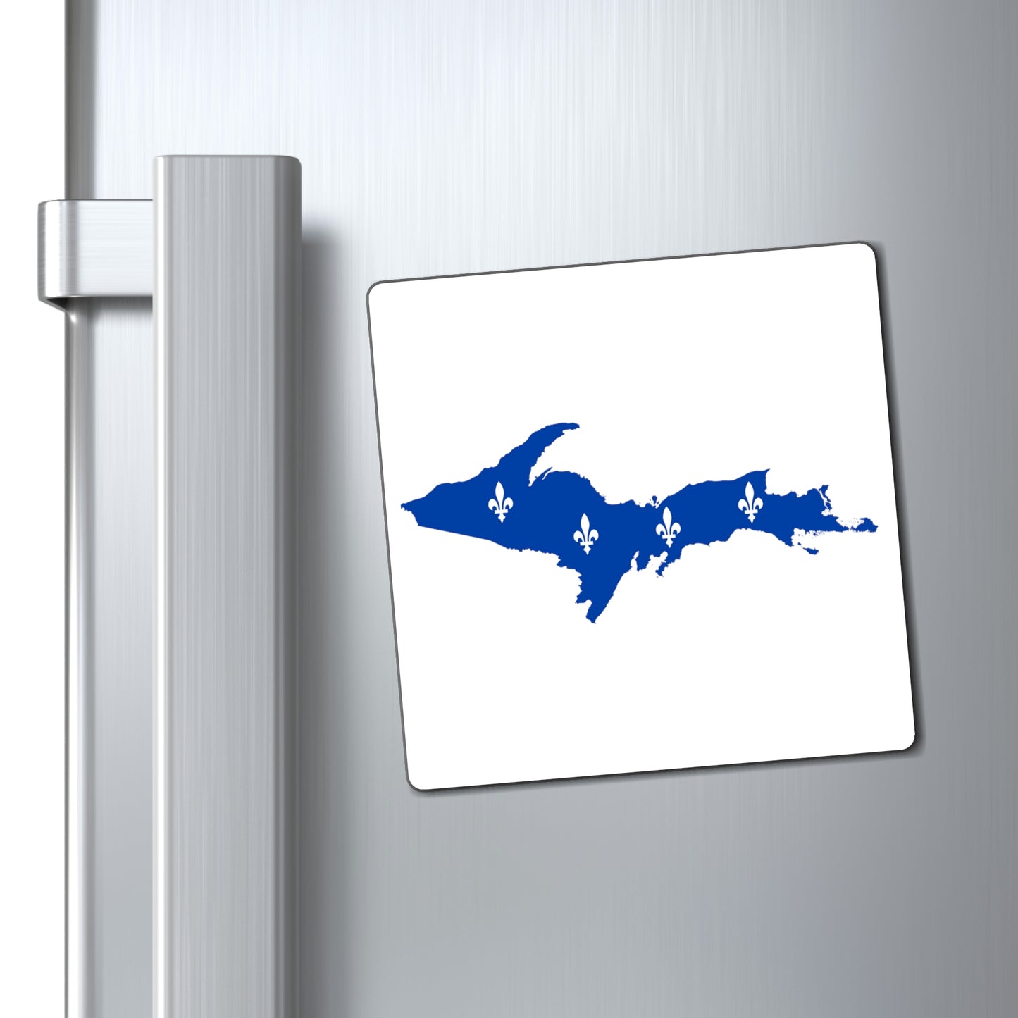 Michigan Upper Peninsula Square Magnet (w/ UP Quebec Flag Outline)