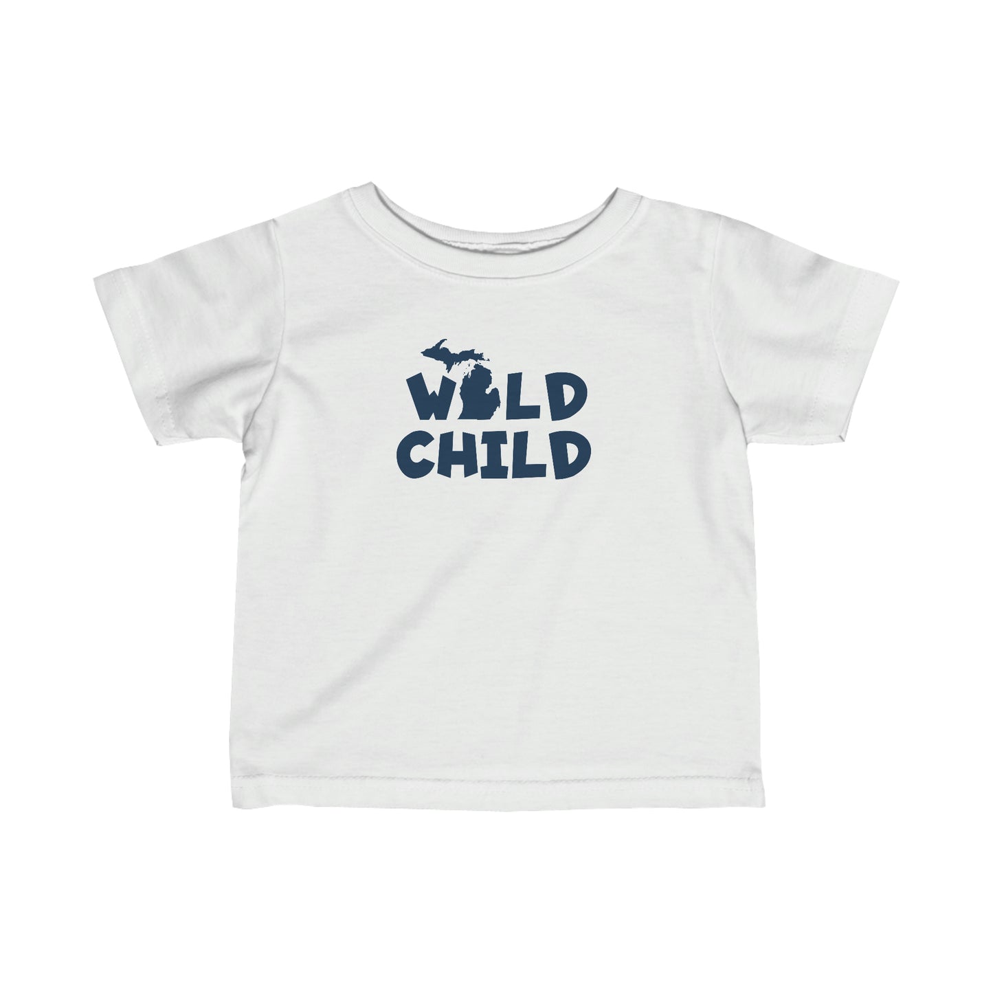 Michigan 'Wild Child' T-Shirt (Whimsical Sans Font) |  Infant Short Sleeve