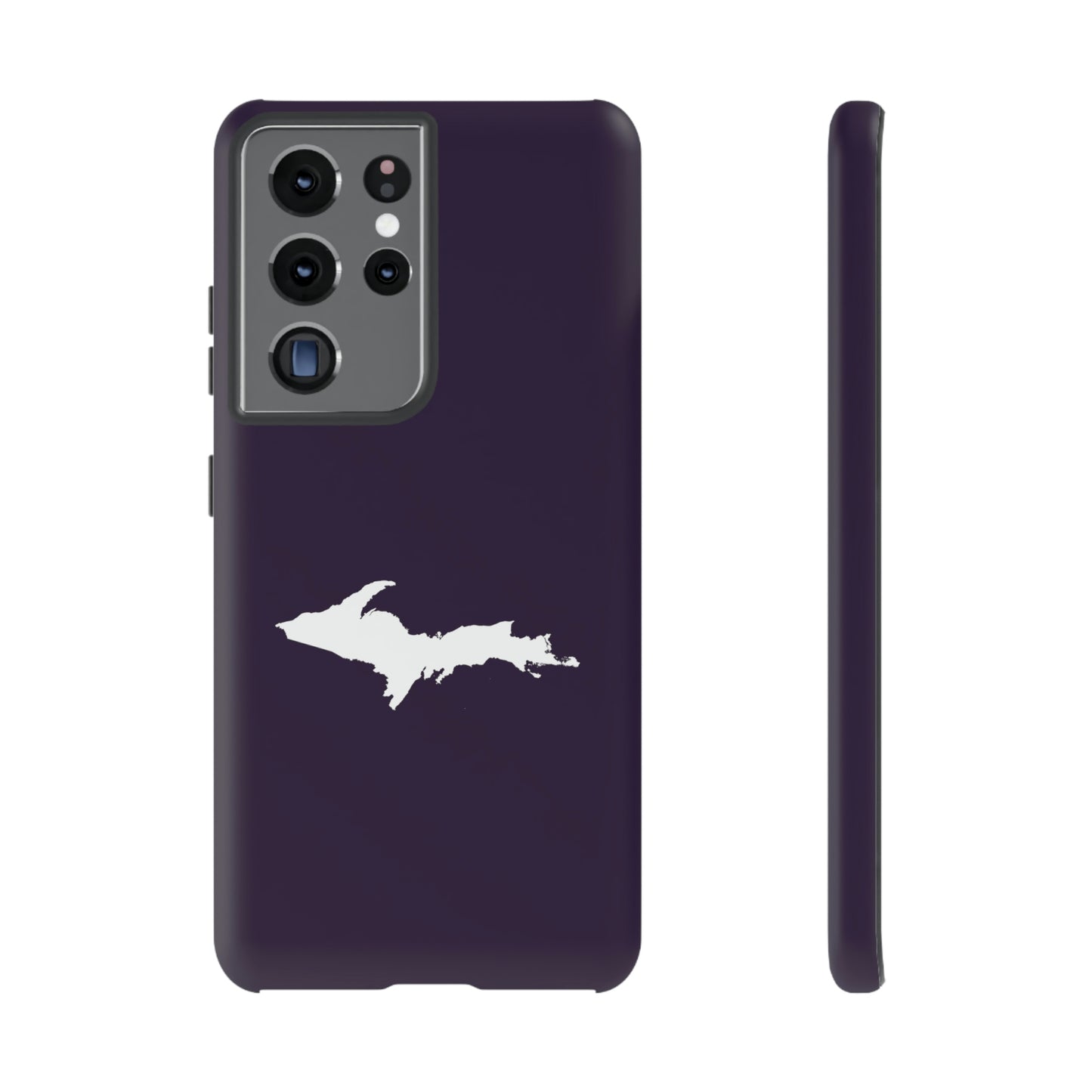 Michigan Upper Peninsula Tough Phone Case (Blackcurrant w/ UP Outline) | Samsung & Pixel Android