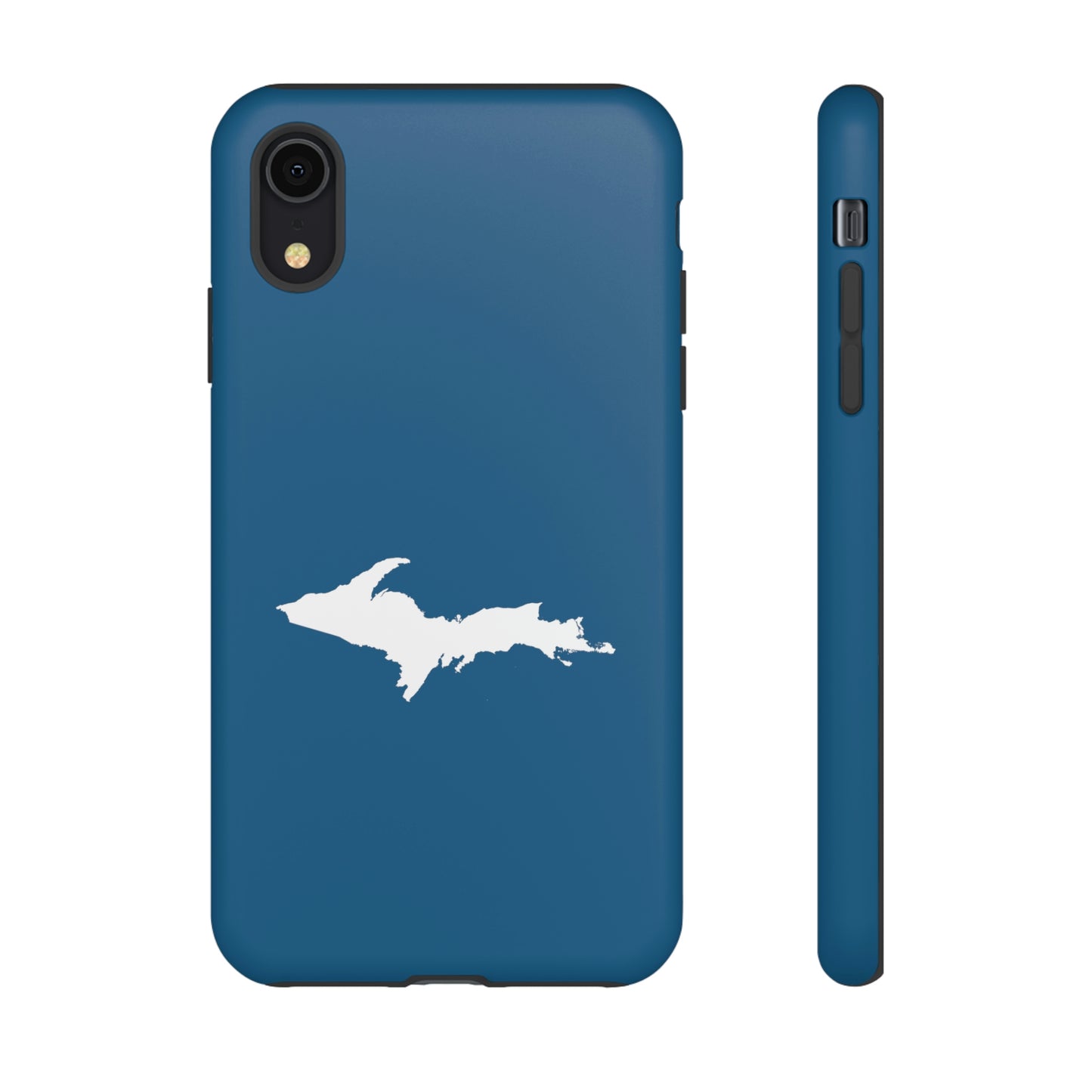 Michigan Upper Peninsula Tough Phone Case (Blueberry w/ UP Outline) | Apple iPhone