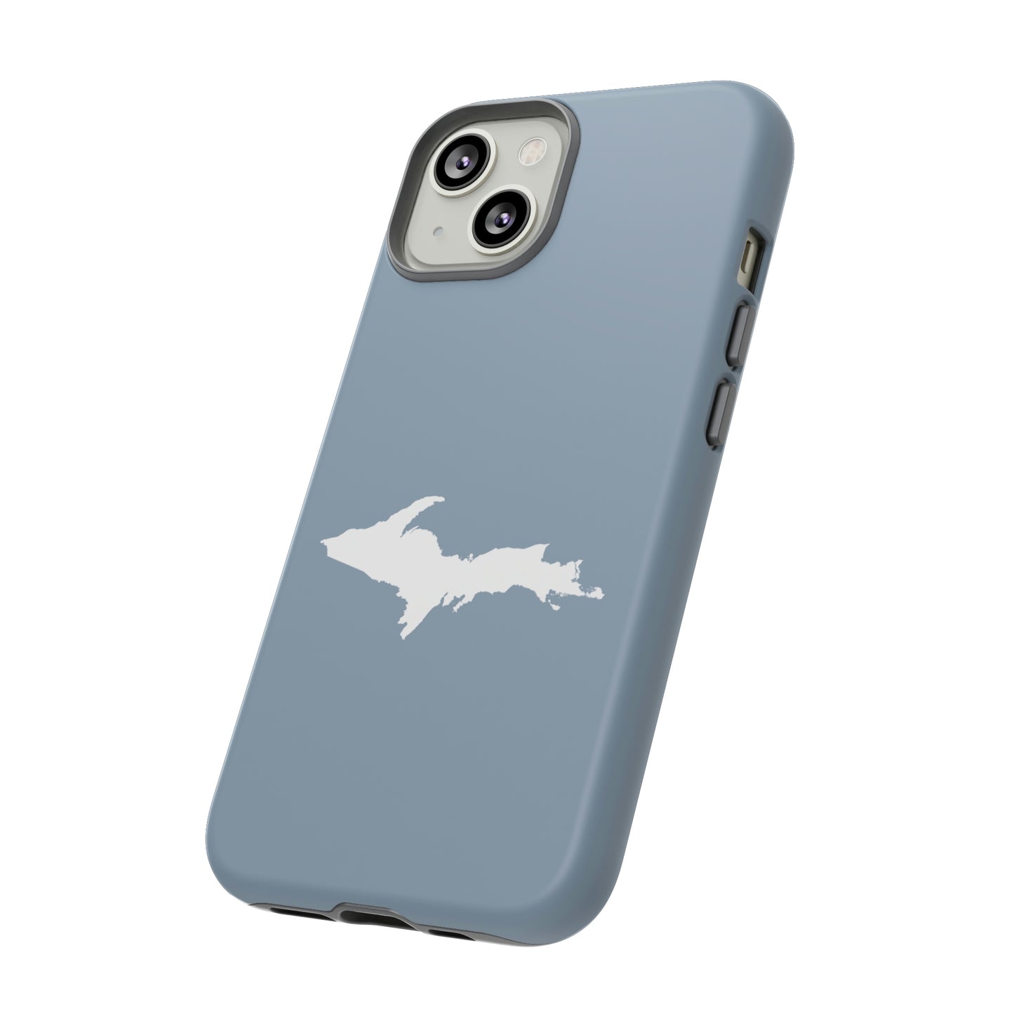 Michigan Upper Peninsula Tough Phone Case (B24 Liberator Grey w/ UP Outline) | Apple iPhone