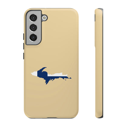 Michigan Upper Peninsula Tough Phone Case (Maple Color w/ UP Finland Flag Outline) | Samsung & Pixel Android