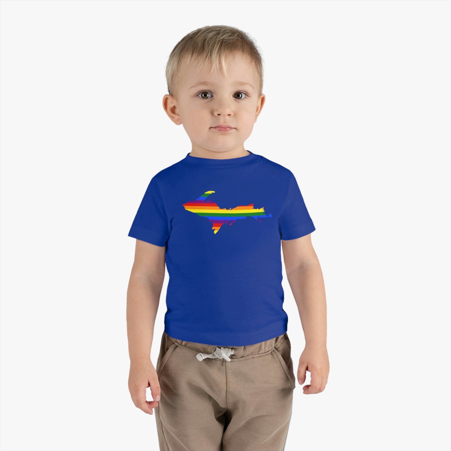 Michigan Upper Peninsula Infant T-Shirt (w/ UP Pride Flag Outline) | Short Sleeve