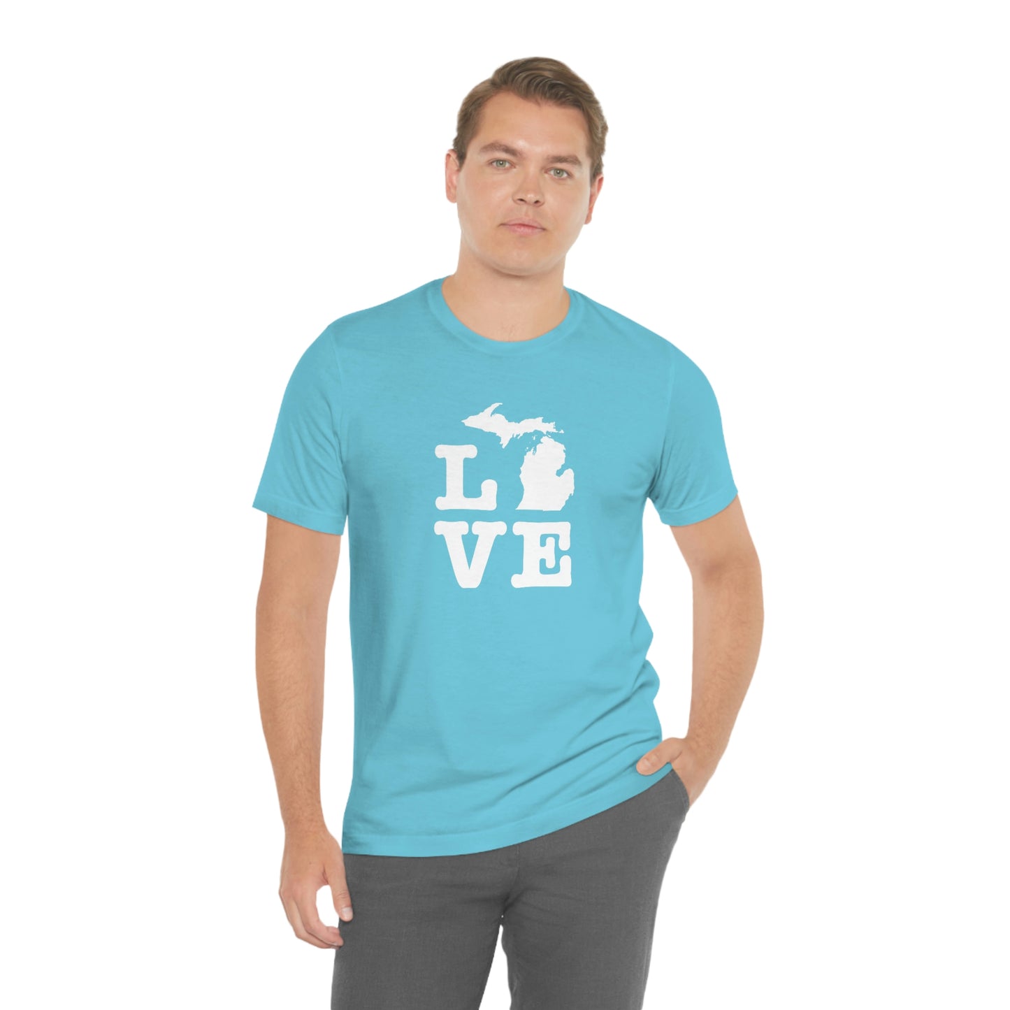 Michigan 'Love' T-Shirt (Typewriter Font) | Unisex Standard Fit