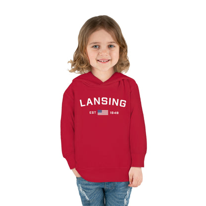 'Lansing EST 1848' Hoodie (w/USA Flag Outline) | Unisex Toddler