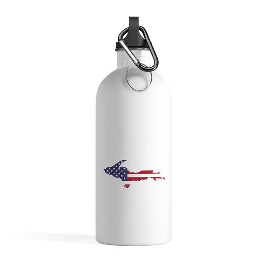 Michigan Upper Peninsula Water Bottle (w/ UP USA Flag Outline) | 14oz Stainless Steel