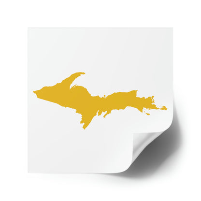 Michigan Upper Peninsula Square Sticker (w/ Gold UP Outline) | Indoor/Outdoor