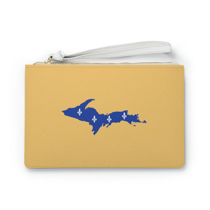 Michigan Upper Peninsula Clutch Bag (Citrine w/ UP Quebec Flag Outline)