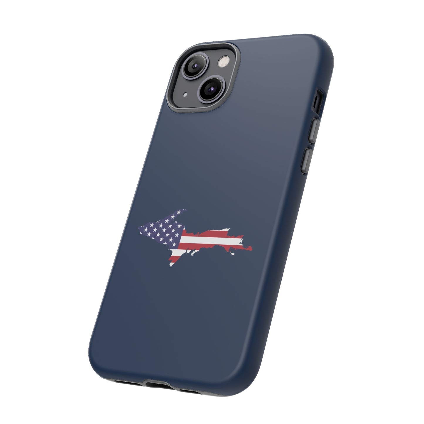 Michigan Upper Peninsula Tough Phone Case (Navy w/ UP USA Outline) | Apple iPhone