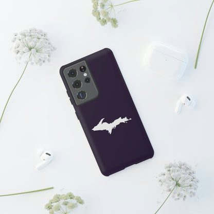 Michigan Upper Peninsula Tough Phone Case (Blackcurrant w/ UP Outline) | Samsung & Pixel Android