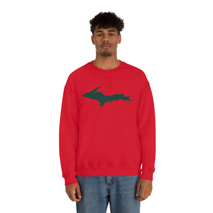 Michigan Upper Peninsula Sweatshirt (w/ Green UP Outline) | Unisex Standard