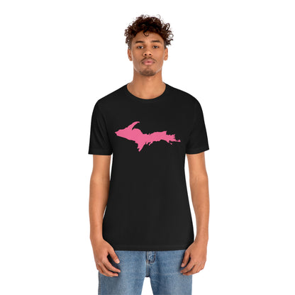 Michigan Upper Peninsula T-Shirt (w/ Pink UP Outline) | Unisex Standard Fit