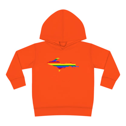 Michigan Upper Peninsula Hoodie (w/ UP Pride Flag Outline) | Unisex Toddler