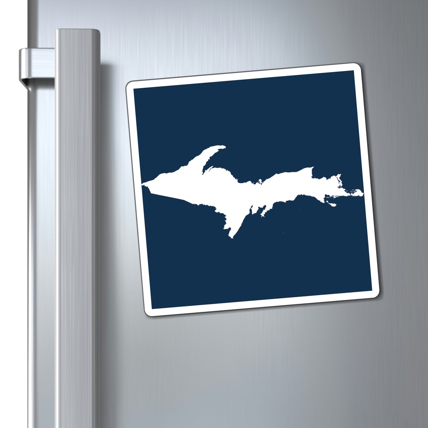 Michigan Upper Peninsula Square Magnet (Navy w/ UP Outline)