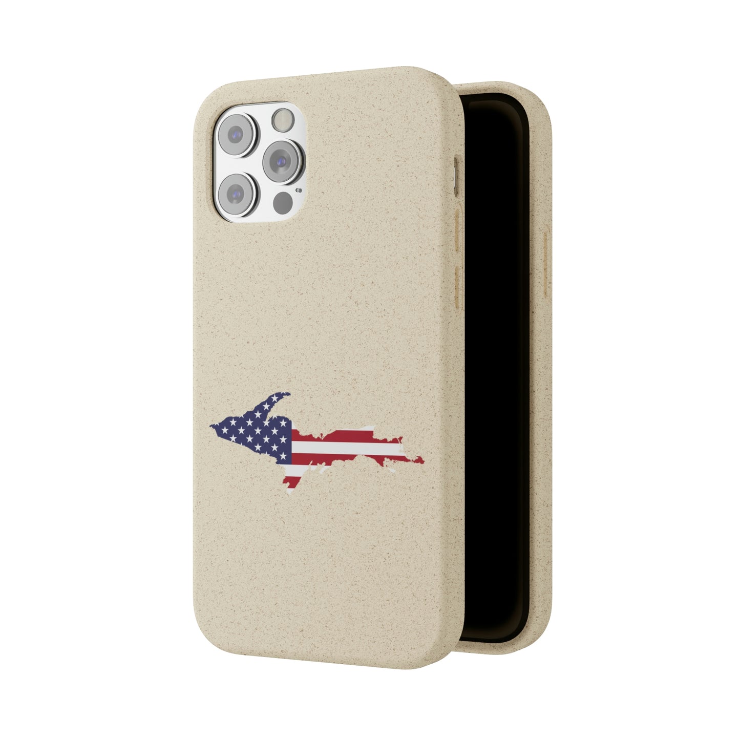 Michigan Upper Peninsula Biodegradable Phone Cases (w/ UP USA Flag Outline) | Apple iPhone