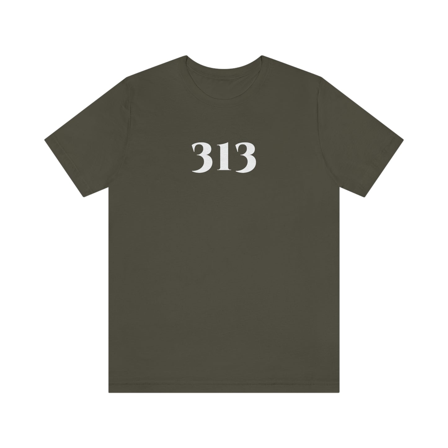 Detroit '313' T-Shirt (Roman Serif Font) | Unisex Standard Fit