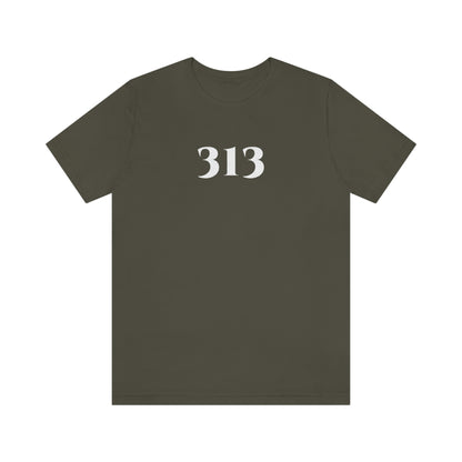 Detroit '313' T-Shirt (Roman Serif Font) | Unisex Standard Fit