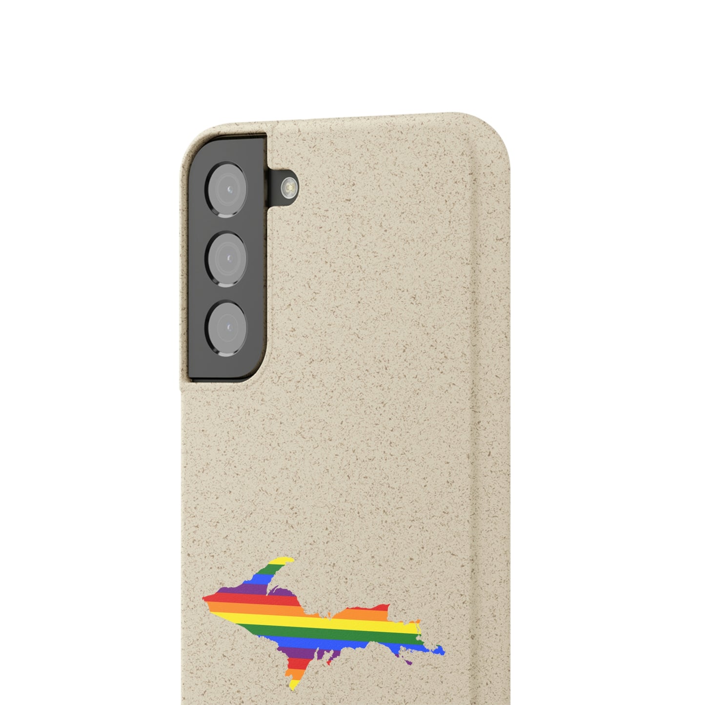 Michigan Upper Peninsula Biodegradable Phone Cases (w/ UP Pride Flag Outline) | Samsung Android