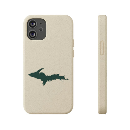 Michigan Upper Peninsula Biodegradable Phone Cases (w/ Green UP Outline) | Apple iPhone