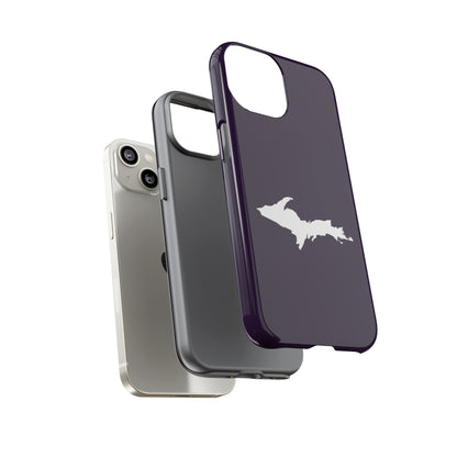 Michigan Upper Peninsula Tough Phone Case (Blackcurrant w/ UP Outline) | Apple iPhone