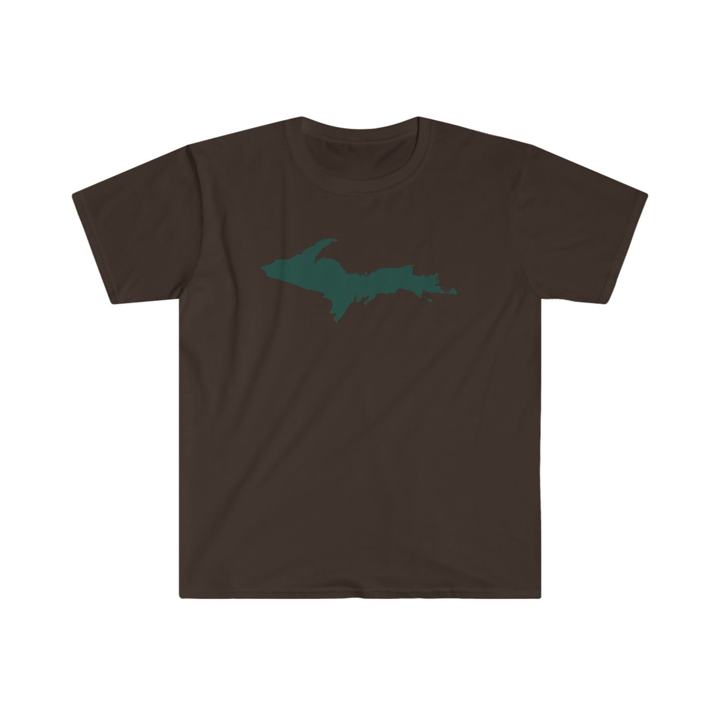 Michigan Upper Peninsula T-Shirt (w/ Green UP Outline) | Unisex Budget