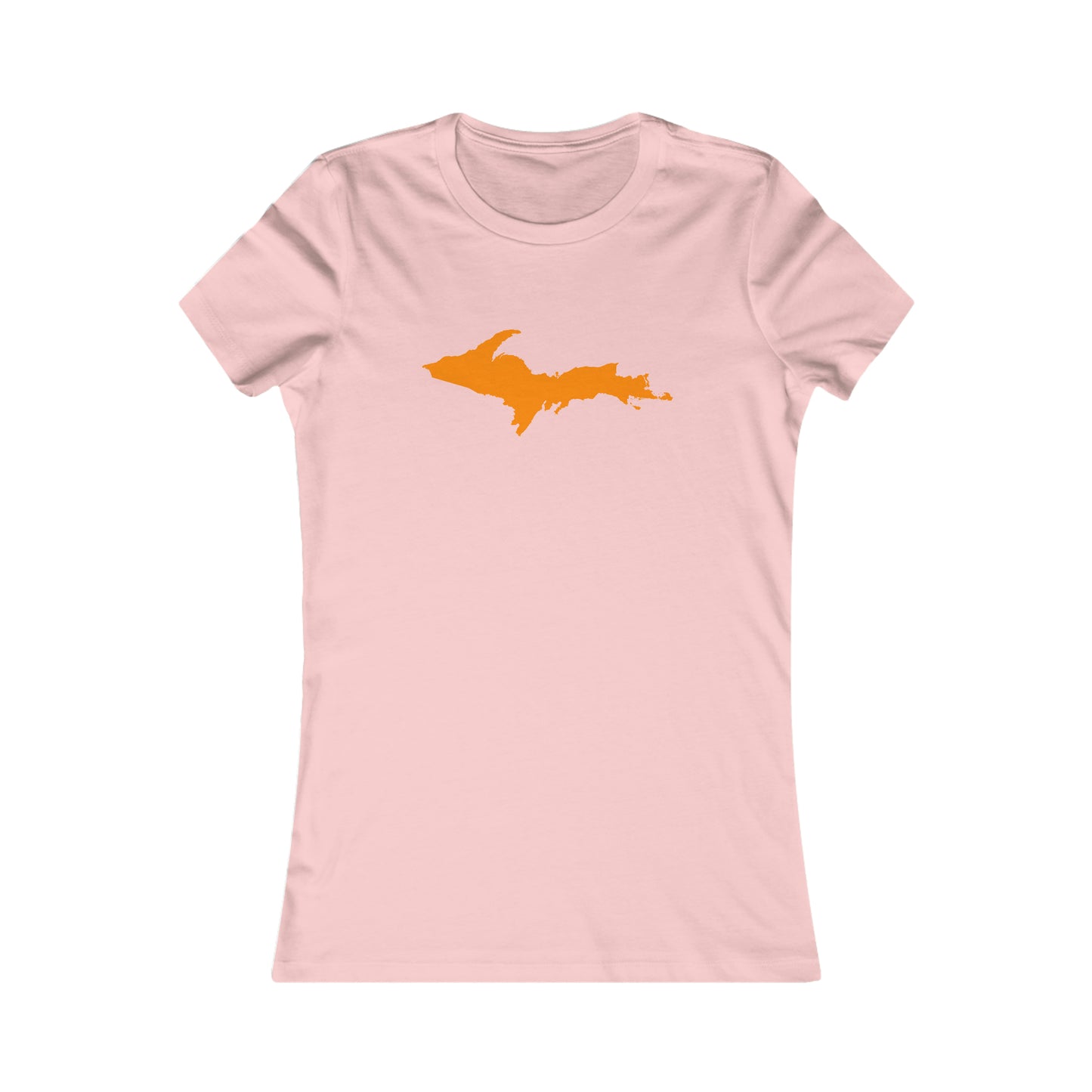 Michigan Upper Peninsula T-Shirt (w/ Orange UP Outline) | Women's Slim Fit