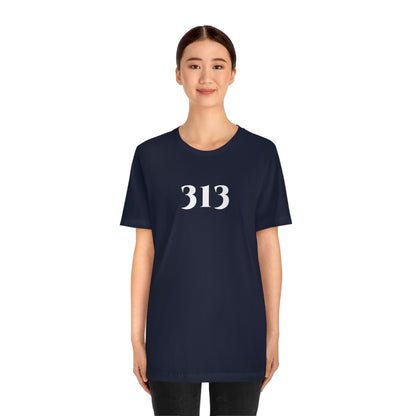 Detroit '313' T-Shirt (Roman Serif Font) | Unisex Standard Fit