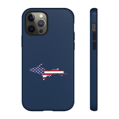 Michigan Upper Peninsula Tough Phone Case (Navy w/ UP USA Outline) | Apple iPhone