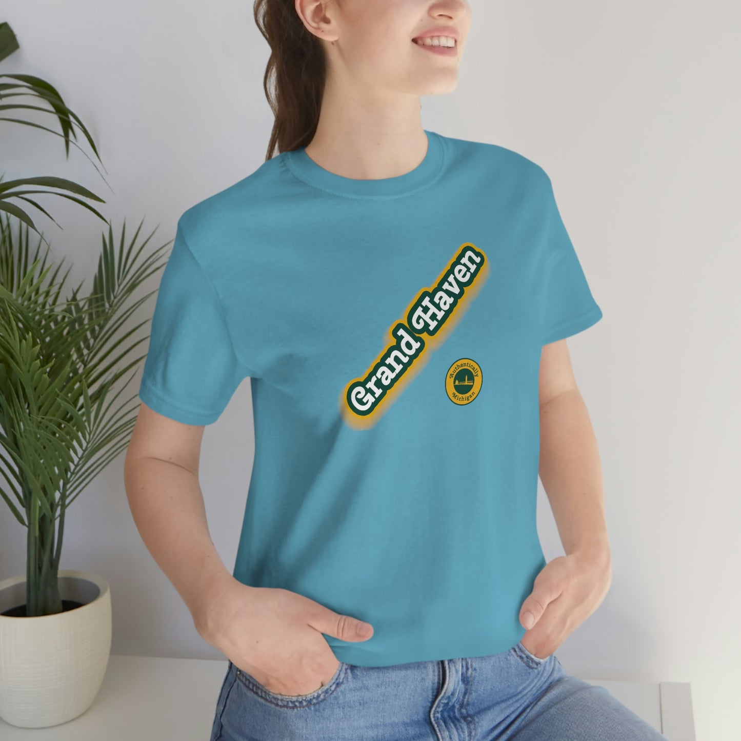 'Grand Haven - Authentically Michigan' Parody T-Shirt | Unisex Standard Fit