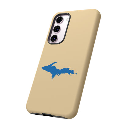 Michigan Upper Peninsula Tough Phone Case (Maple Color w/ Azure UP Outline) | Samsung & Pixel Android