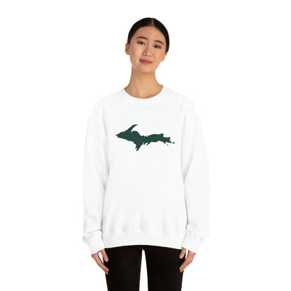 Michigan Upper Peninsula Sweatshirt (w/ Green UP Outline) | Unisex Standard