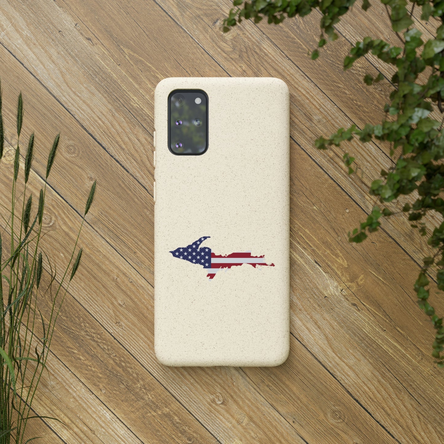 Michigan Upper Peninsula Biodegradable Phone Cases (w/ UP USA Flag Outline) | Samsung Android