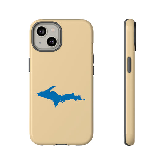 Michigan Upper Peninsula Tough Phone Case (Maple Color w/ Azure UP Outline) | Apple iPhone